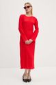 Платье Never Fully Dressed Red Gaia Plisse NFDDR1549 красный AW24
