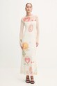 Never Fully Dressed sukienka Sundazed Summer Mesh Dress NFDDR1690 beżowy AW24