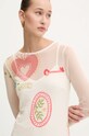 Never Fully Dressed sukienka Sundazed Summer Mesh Dress NFDDR1690 beżowy