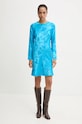 Never Fully Dressed sukienka Mini Soho NFDDR1572 niebieski AW24