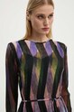 Never Fully Dressed sukienka Purple Zig Zag Gaia Plisse NFDDR1515 multicolor