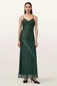 AllSaints rochie CHANTELLE verde W062DB