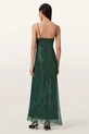 AllSaints rochie CHANTELLE W062DB verde AW25