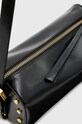 Kožená kabelka AllSaints MIRO BARREL W064XB černá