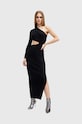 AllSaints ruha DAISY dzsörzé fekete W191DA