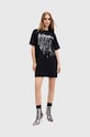 AllSaints vestito in cotone RIPROAR W234DB nero