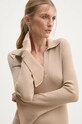 FROM FUTURE rochie din lana WRO01437 bej