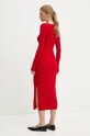 Odzież FROM FUTURE sukienka wełniana WRO01469 czerwony