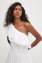 Pedro del Hierro sukienka z domieszką lnu biały 3818442