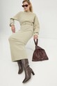 Вовняна сукня Nanushka ZOTHY NW24PFBS28772 зелений AW24