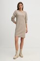 Šaty s prímesou vlny Sisley 1076MV00W béžová AW24