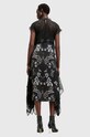 AllSaints rochie din amestec de matase GIAN DRESS negru W026DB