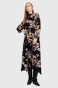 AllSaints sukienka JESSICA DRESS casual czarny W033DB