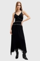 Рокля AllSaints ZITA DRESS вискоза черен W045DB