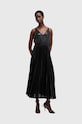 AllSaints rochie si pulover SPARK DRESS W082DB negru AW24