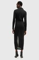 AllSaints rochie CONNIE MIDI DRESS negru W106DB