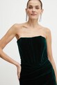 Bardot bársony ruha EVERLASTING 58082DB4 zöld AW24