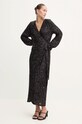 Сукня Never Fully Dressed Kira Wrap Dress NFDDR1582 чорний AW24