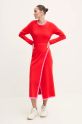 Φόρεμα Never Fully Dressed Sydney Wrap Dress NFDKN533 κόκκινο AW24