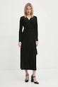 Never Fully Dressed rochie Willow Wrap Dress NFDDR1685 negru AW24