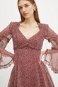Шёлковое платье Weekend Max Mara бордо 2425226013600