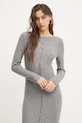 Abercrombie & Fitch rochie din lana KI159.5053.178 gri AW24