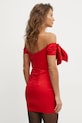 Oblečení Šaty Bardot MINI BOW DRESS 54327DB2 červená