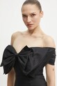 Bardot rochie MINI BOW DRESS negru 54327DB2