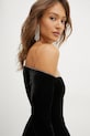 Платье из велюра Bardot NADENE 59528DB1 чёрный