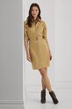 Платье с примесью шелка Lauren Ralph Lauren casual бежевый 200940277