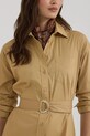 Платье с примесью шелка Lauren Ralph Lauren бежевый 200940277
