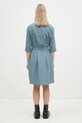 Одяг Бавовняна сукня Maison Kitsuné Double Pocket NW01620WC5015 блакитний