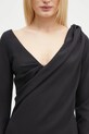 JW Anderson sukienka Shoulder Drape V-Neck Dress czarny DR0446.PG1573.999