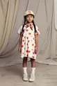 bijela Dječja pamučna haljina Mini Rodini Hearts Za djevojčice