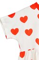 Mini Rodini sukienka bawełniana dziecięca Hearts biały 2465010842