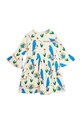 Mini Rodini sukienka bawełniana dziecięca Parrots 2465011900 beżowy AW24