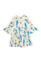 Mini Rodini sukienka bawełniana dziecięca Parrots 2465011900 beżowy AW24