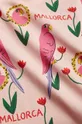 roza Otroška bombažna obleka Mini Rodini Parrots