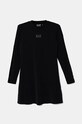 Dječja haljina EA7 Emporio Armani pletivo crna 6DFA02.FJZBZ