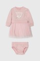 Guess sukienka niemowlęca rozkloszowany różowy A4YK03.KB8R0.9BYH