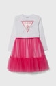 Dievčenské šaty Guess pletenina biela J4YK06.KB8R0.9BYH