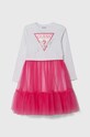 Dievčenské šaty Guess pletenina ružová J4YK06.KB8R0.9BYH