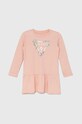 Guess sukienka bawełniana dziecięca nadruk pomarańczowy K3YK13.KA6W4.9BYH