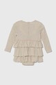 Guess sukienka bawełniana niemowlęca S4YG12.KAE14.9BYH beżowy AW24