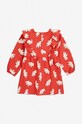 Dziewczynka Bobo Choses sukienka niemowlęca Freedom Bird 224AB081 czerwony