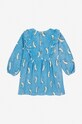 DÍVKA Dětské bavlněné šaty Bobo Choses Beneath The Moon 224AB083 modrá