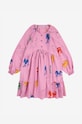 Дитяча бавовняна сукня Bobo Choses Wonder Horse 224AC110 рожевий AW24