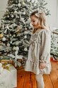 Хлопковое детское платье Jamiks BELITA BELITA.Sukienka.JZH155 бежевый