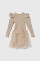 Lány Jamiks gyerek ruha LIZ LIZ.Sukienka.JZH297 bézs
