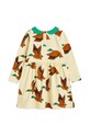 Dívčí šaty Mini Rodini Ducks 2275012123 žlutá AW24